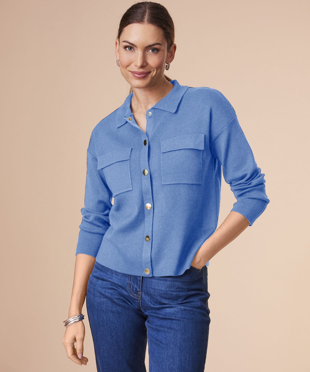 Thermolactyl Button Detail Cardigan