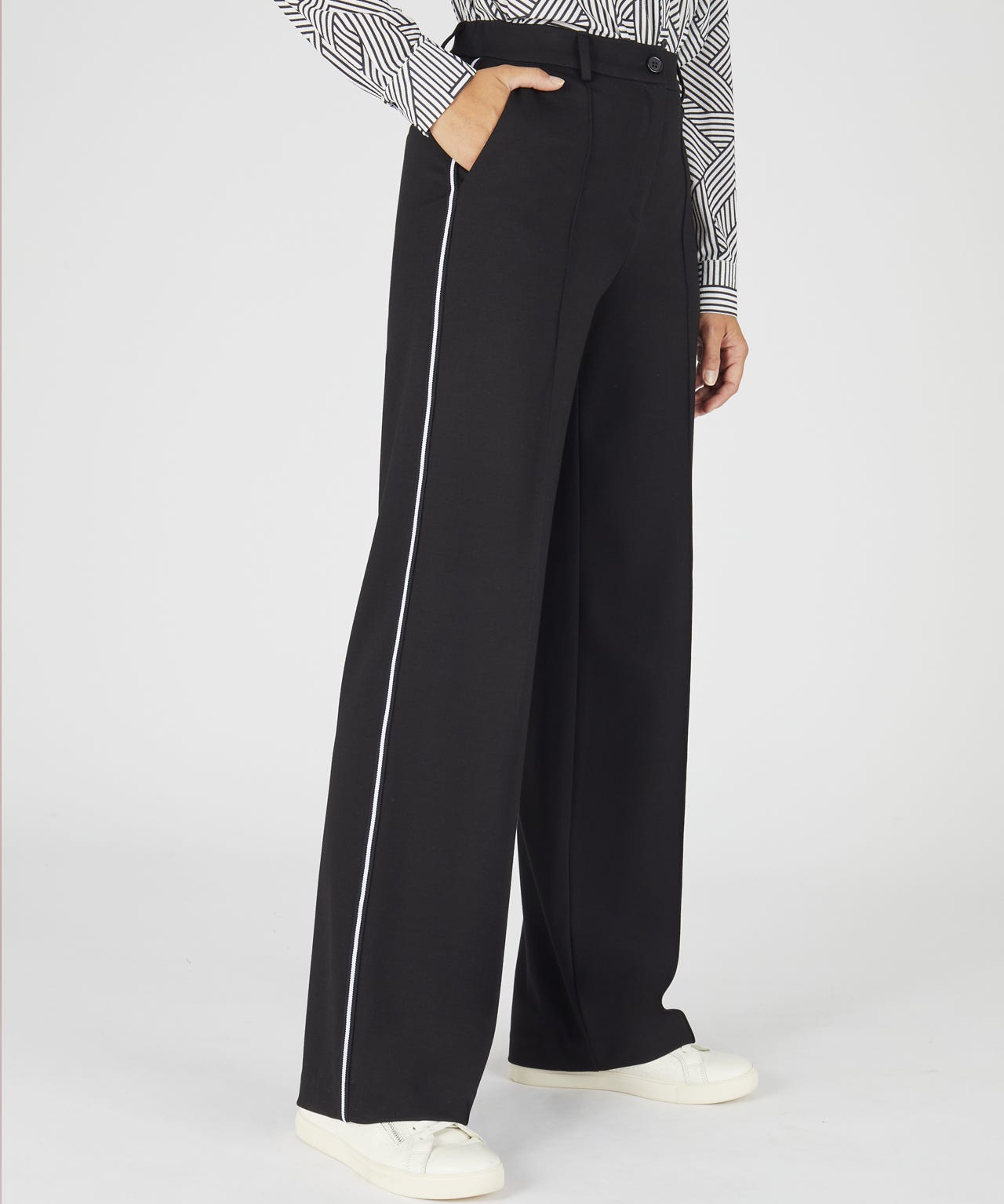 Wide-leg Jersey Trousers