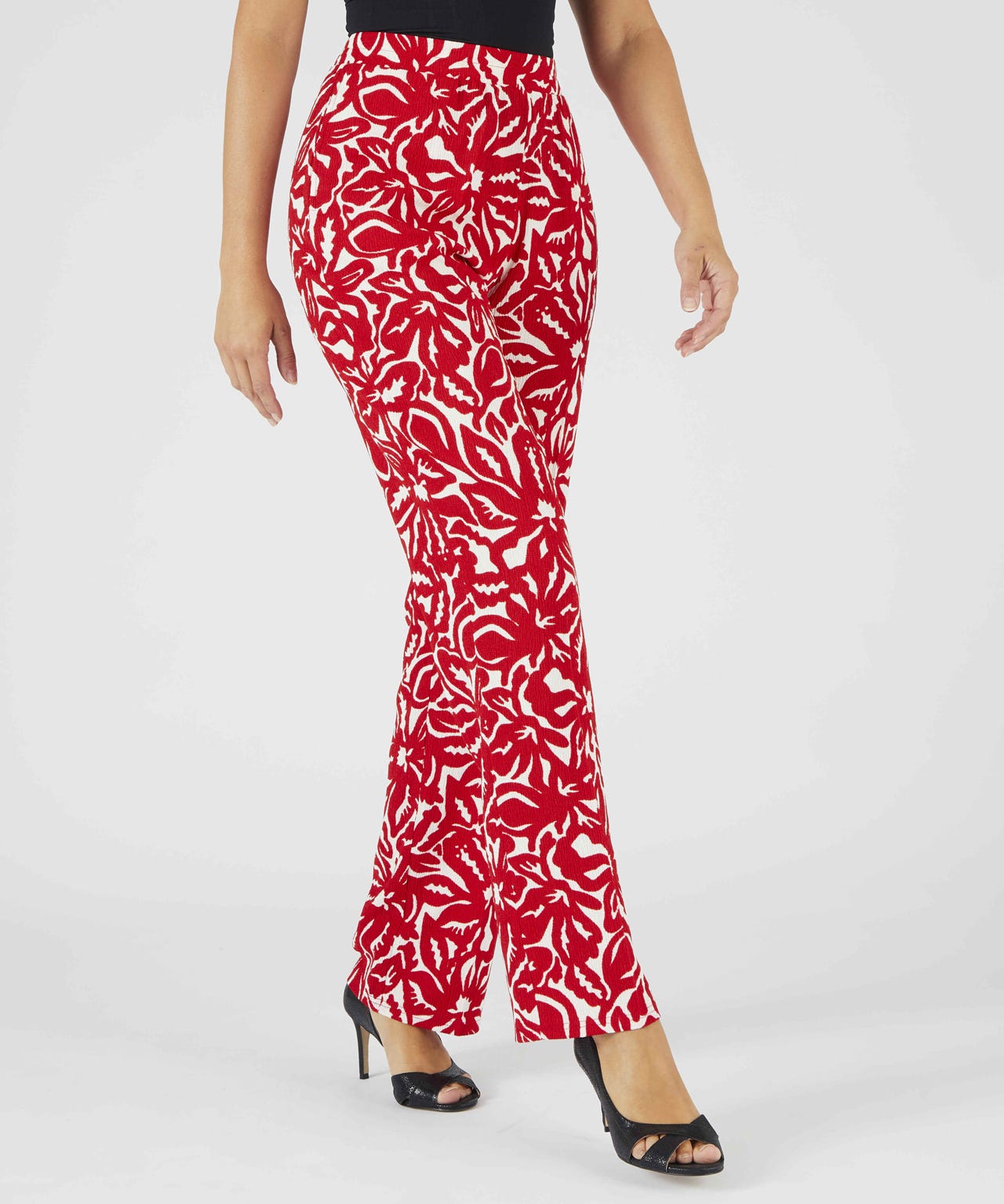 Floral Print Tailored Trousers