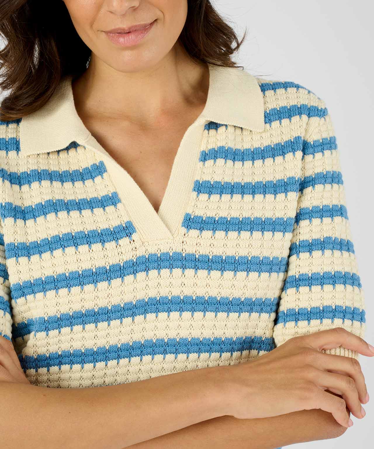 Stripe Collared Jumper