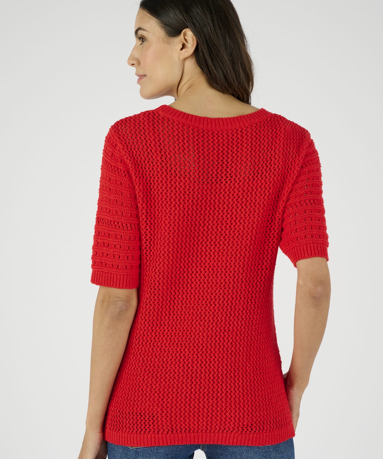 Pointelle Short Sleeve Jumper