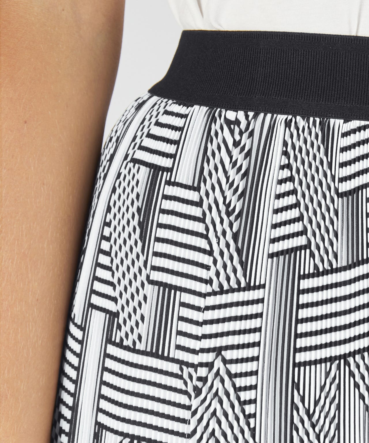 Printed Pleated Skirt