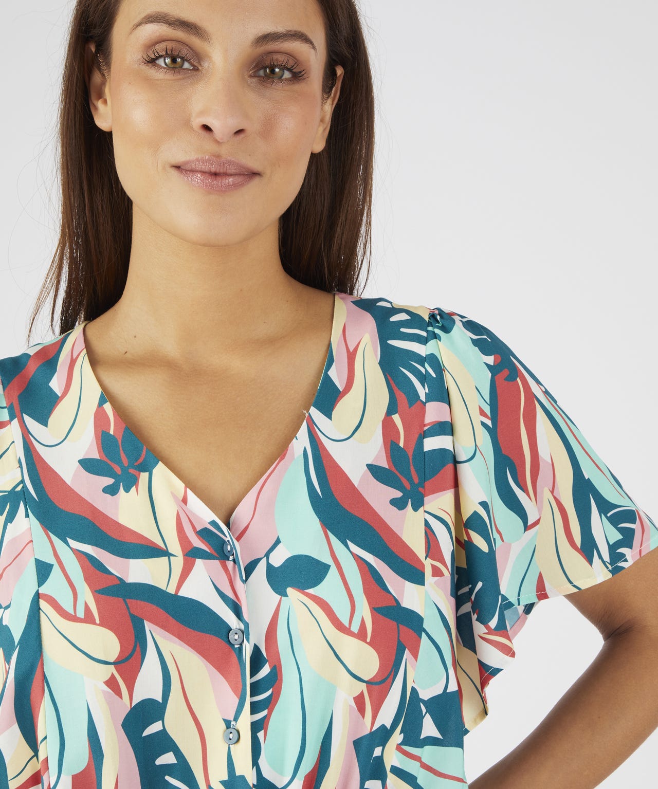 Tropical Print Dress