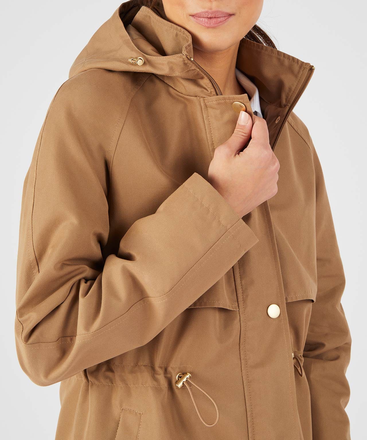 Water Repellent Hooded Parka