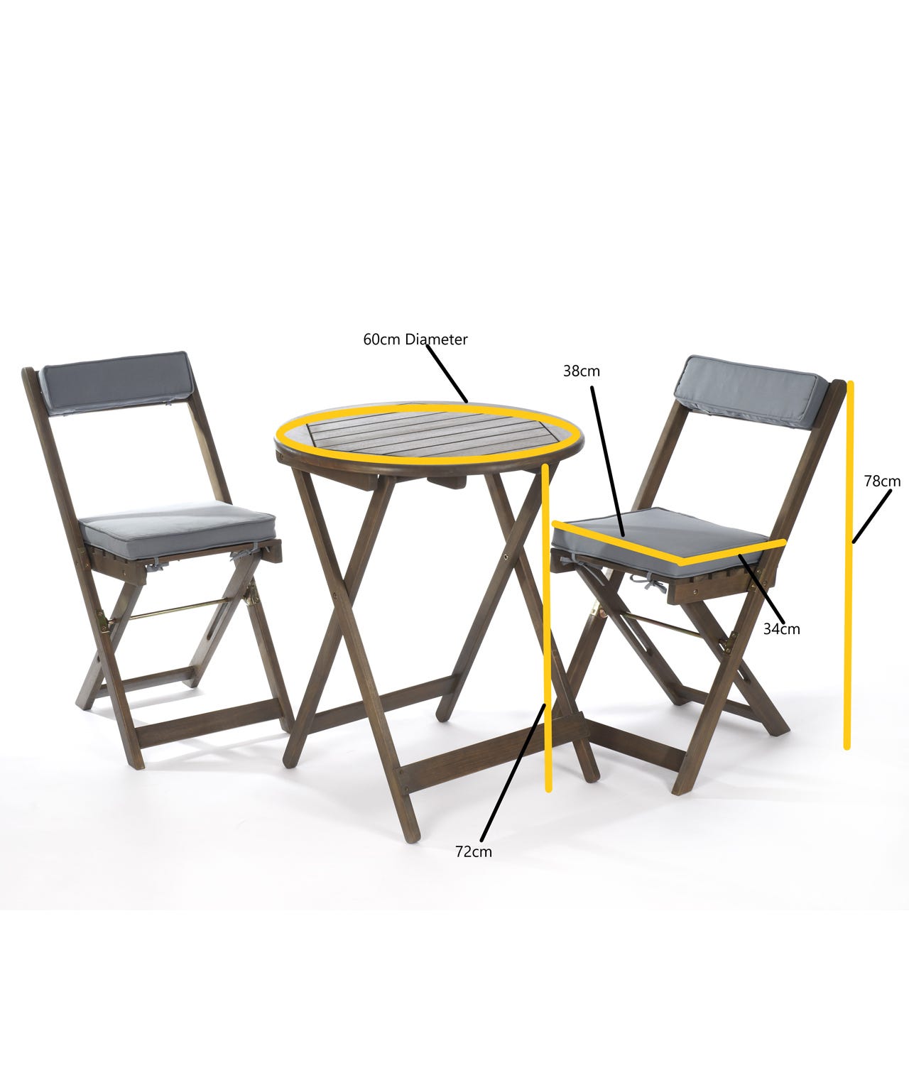 Bistro Set with Cushion