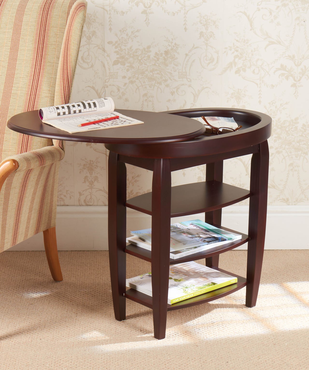 Swivel Top Side Table