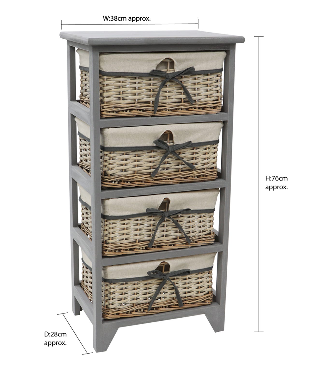 4 Drawer Tall Storage Unit
