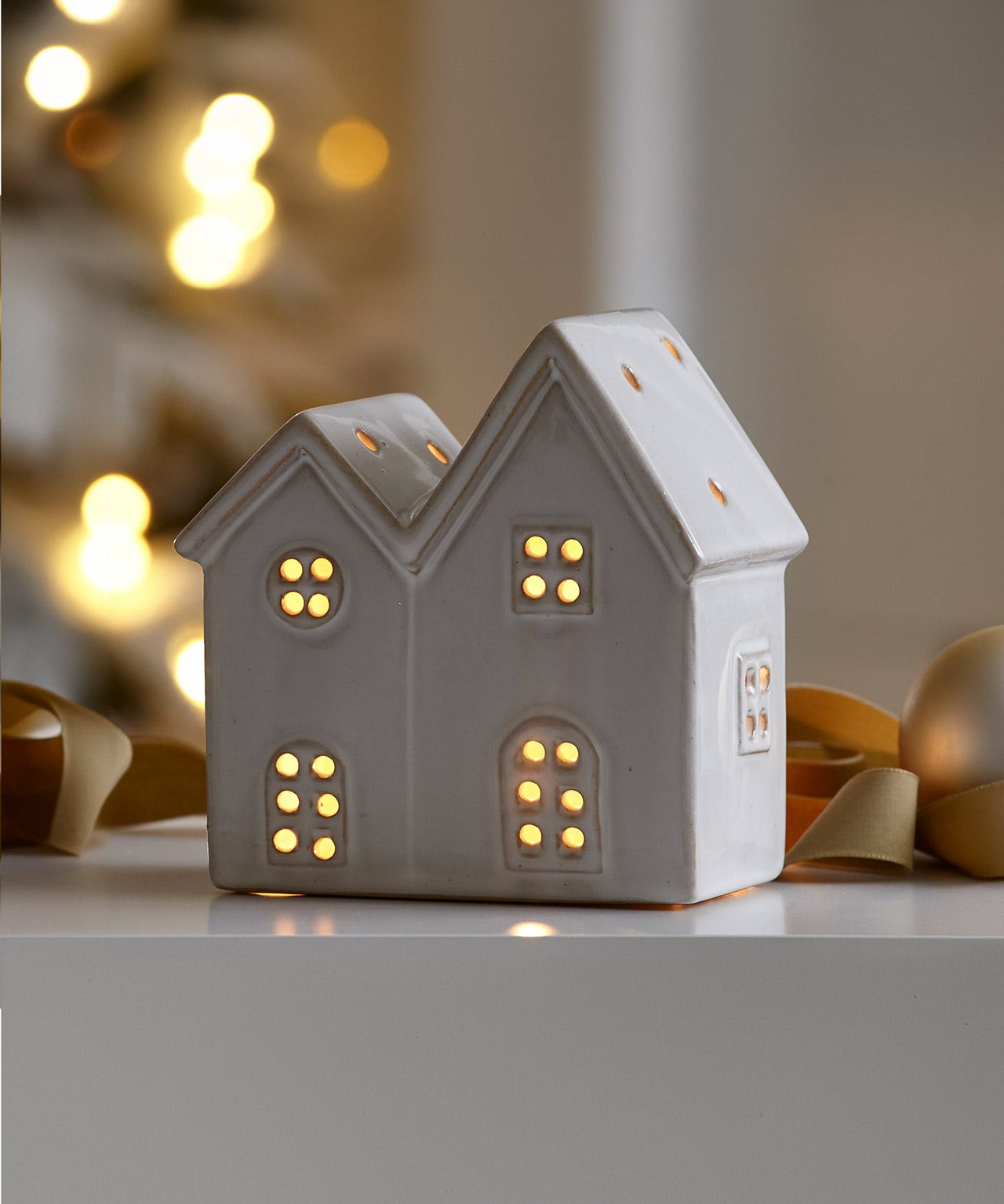 Ceramic House Tealight Holder
