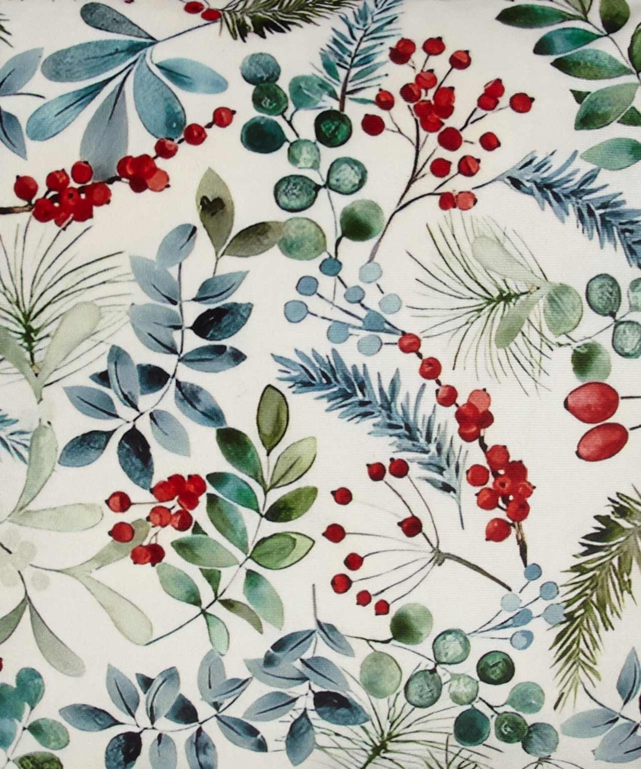 2 Winter Holly Cushion Covers