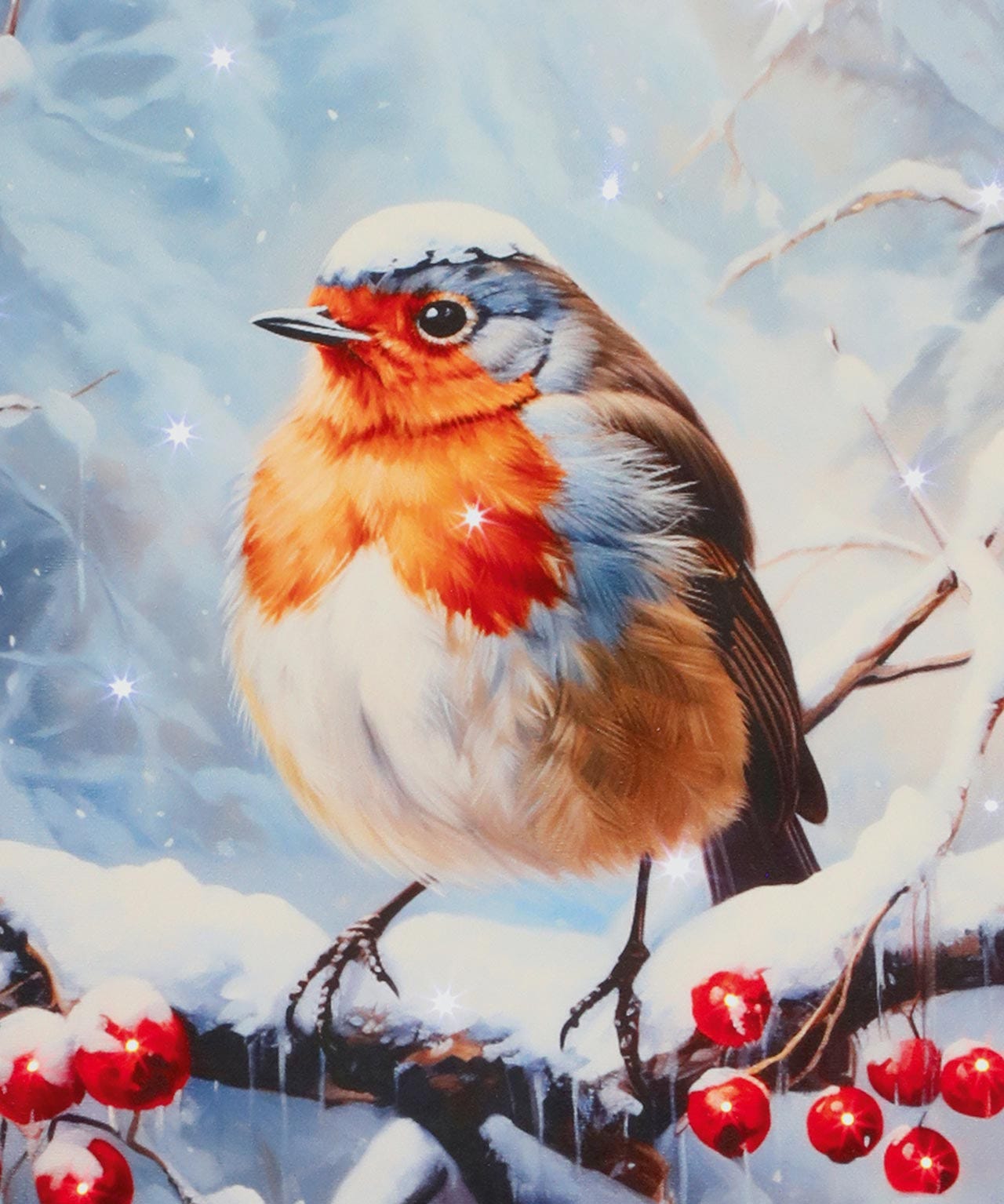 Lit Winter Robin