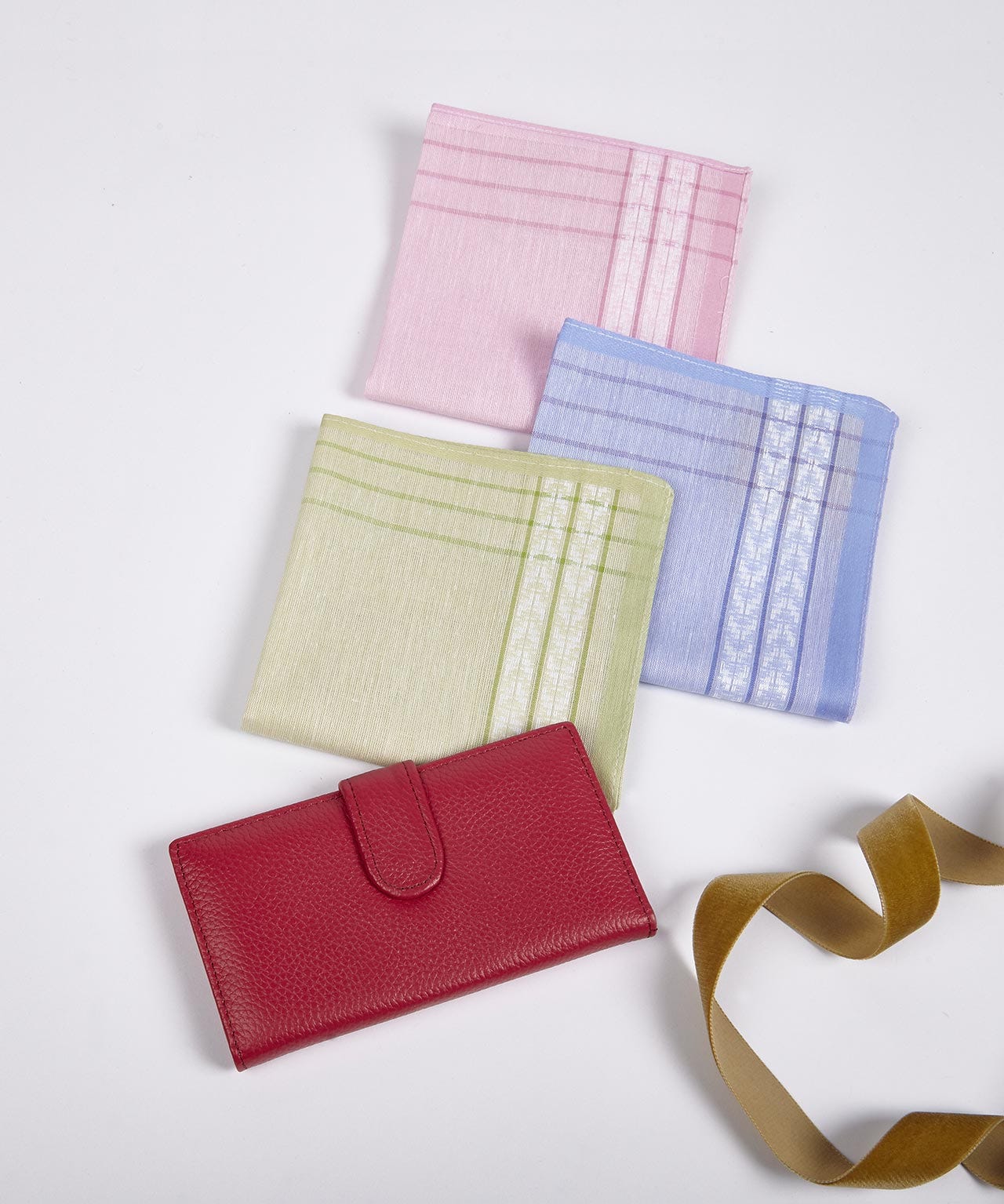 Leather card Holder & Hankies set