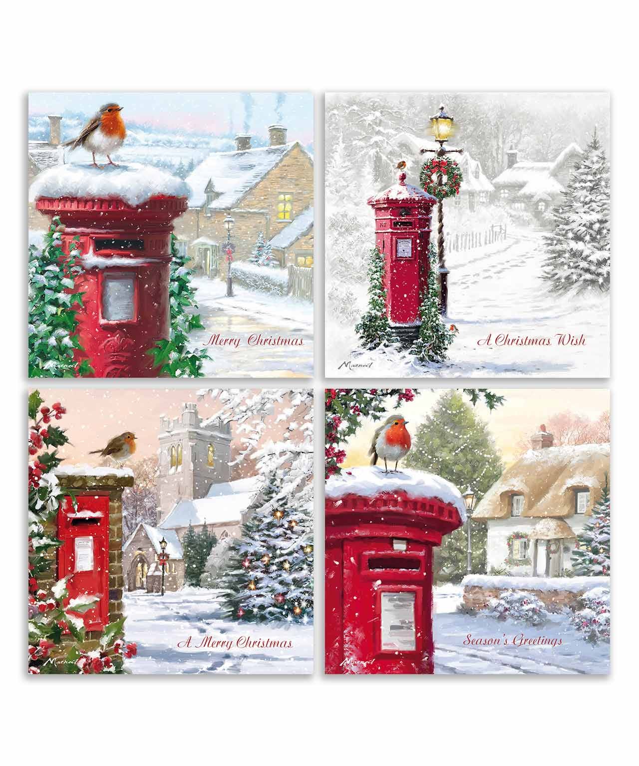 Christmas Post Box 20 Large card selection