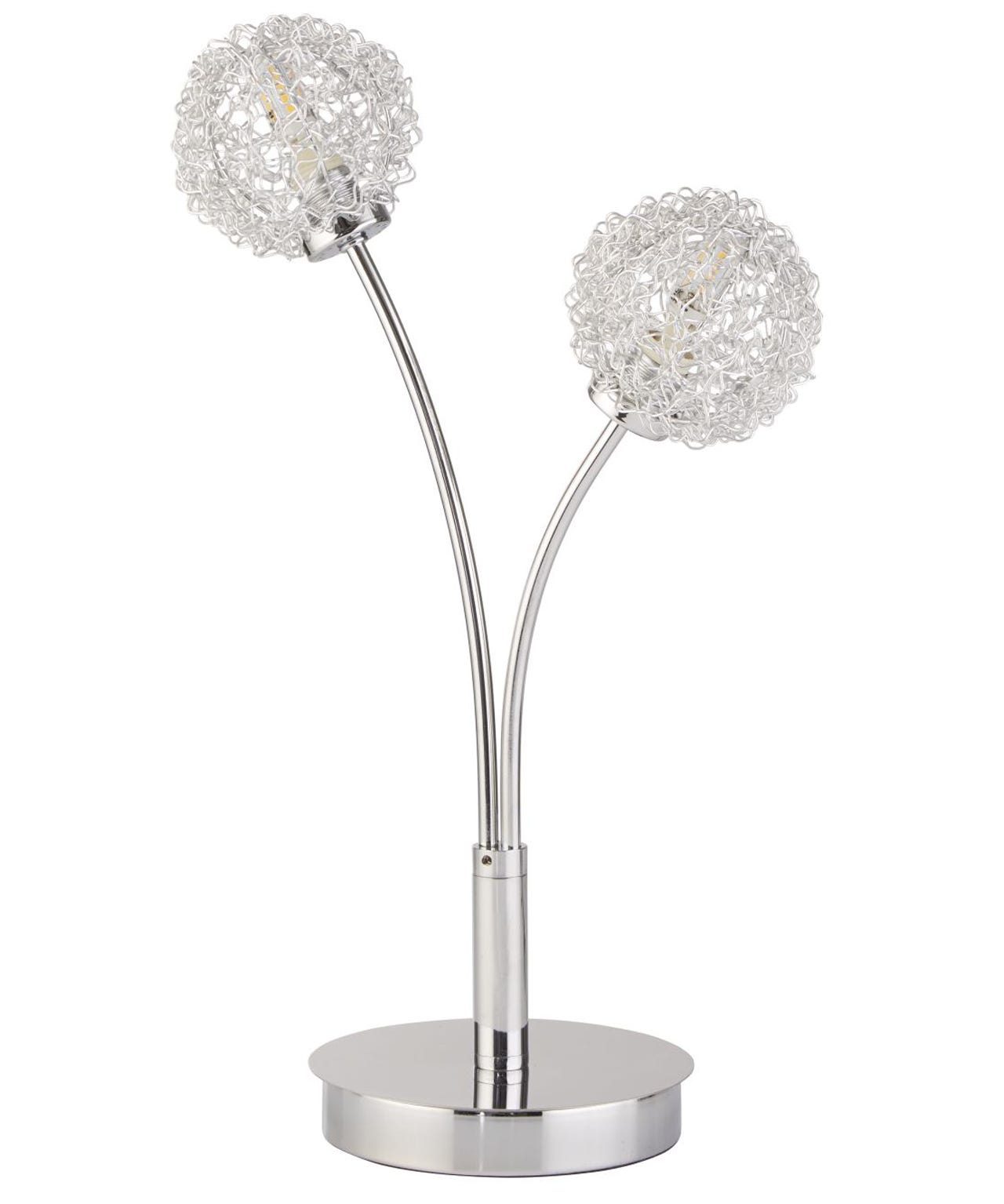 2 Light Chrome Table Lamp