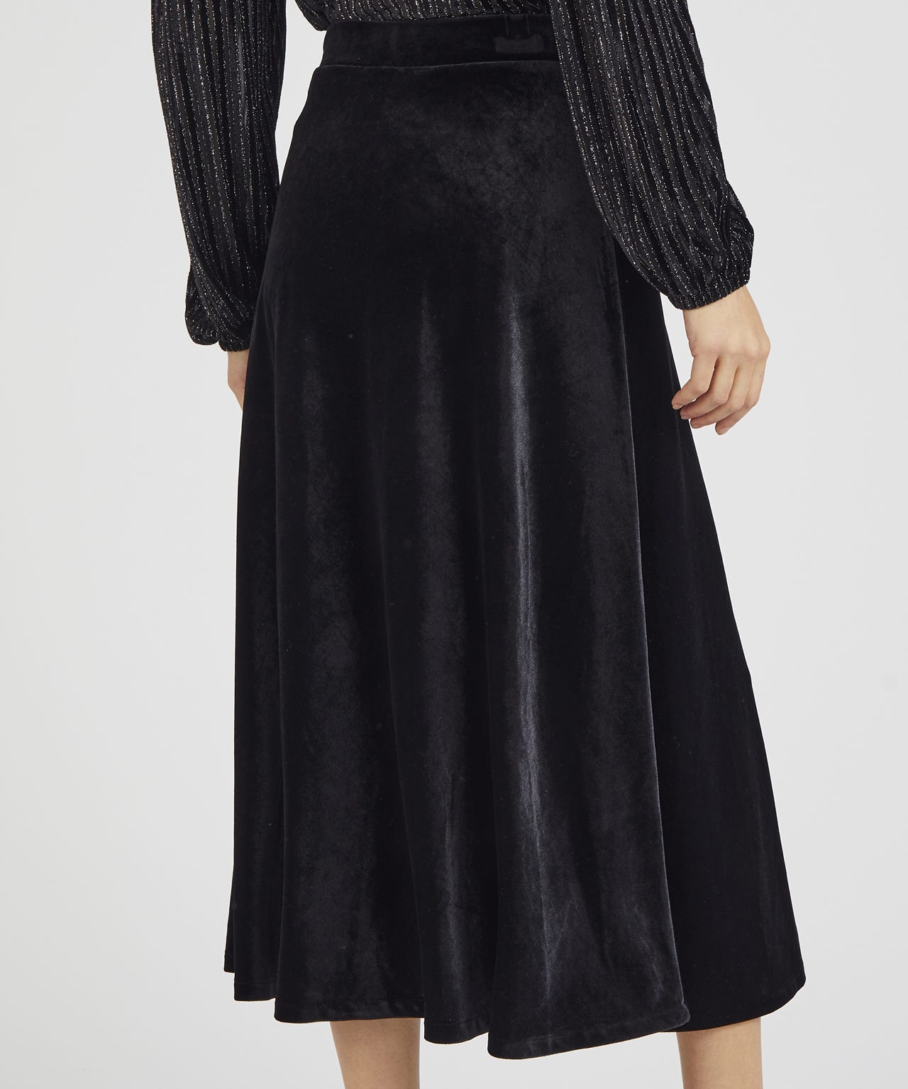 Velour Bias Cut Skirt