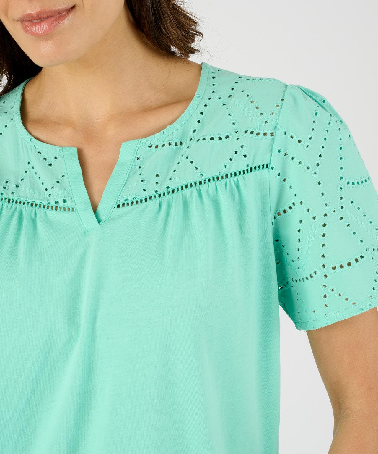 Embroidered Detail Top