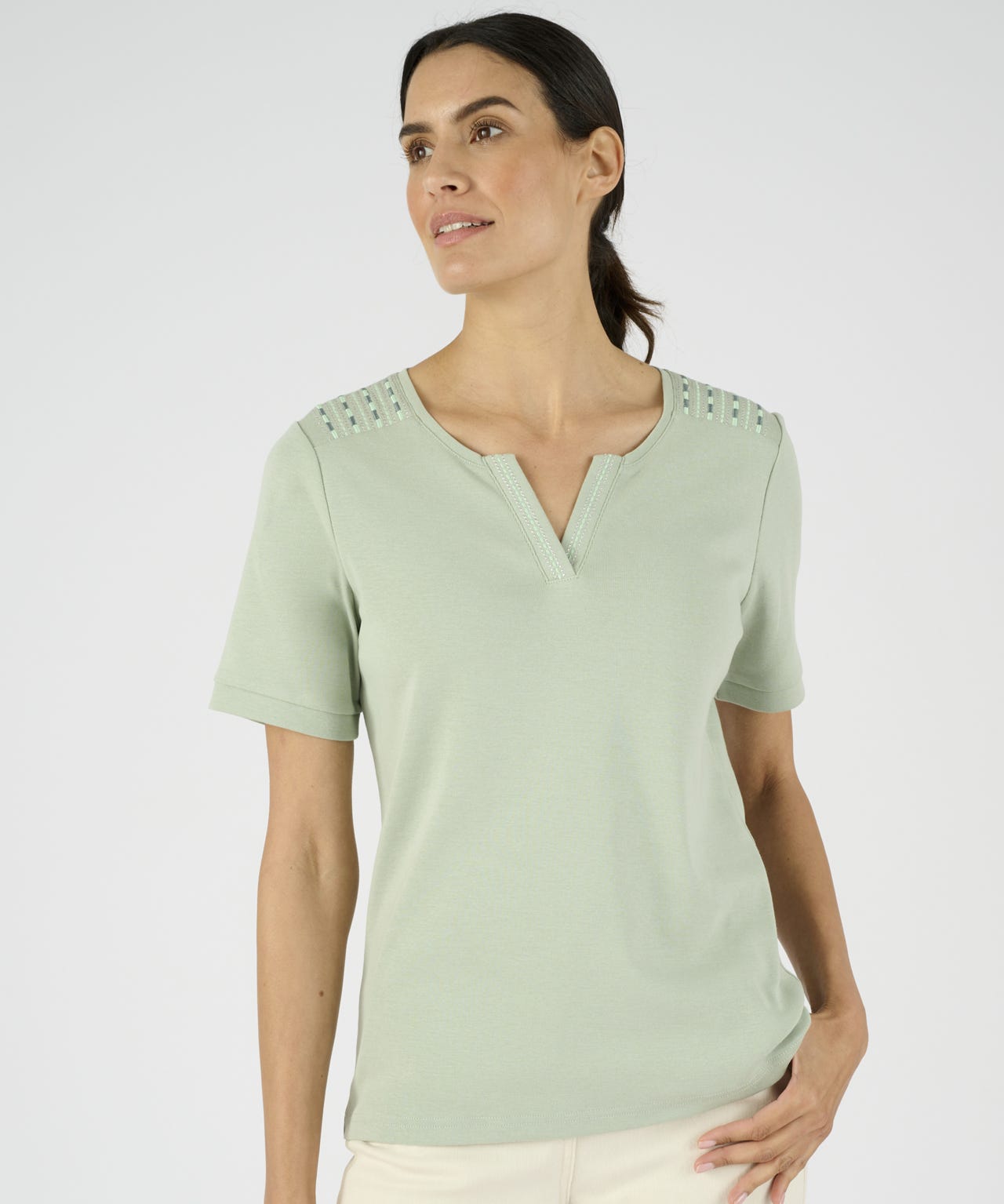 Embroidered Cotton T-shirt