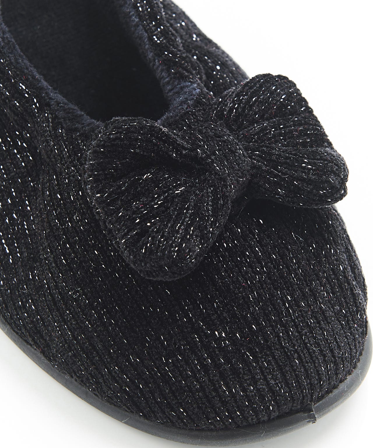 Bow Trim Ballerina Slippers