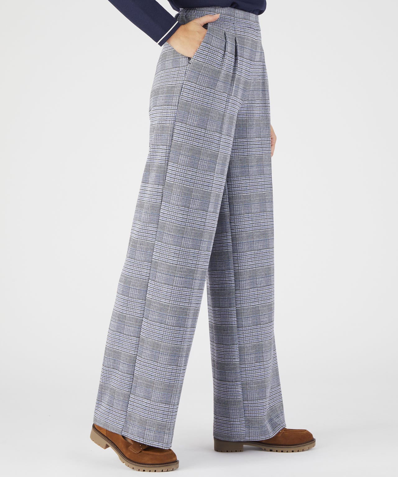 Milano Wide-leg Check Trousers