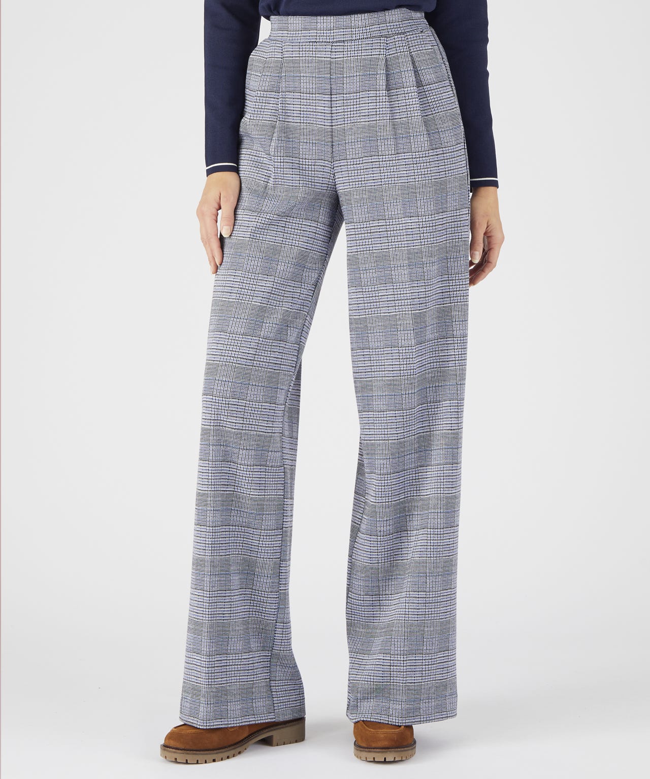 Milano Wide-leg Check Trousers