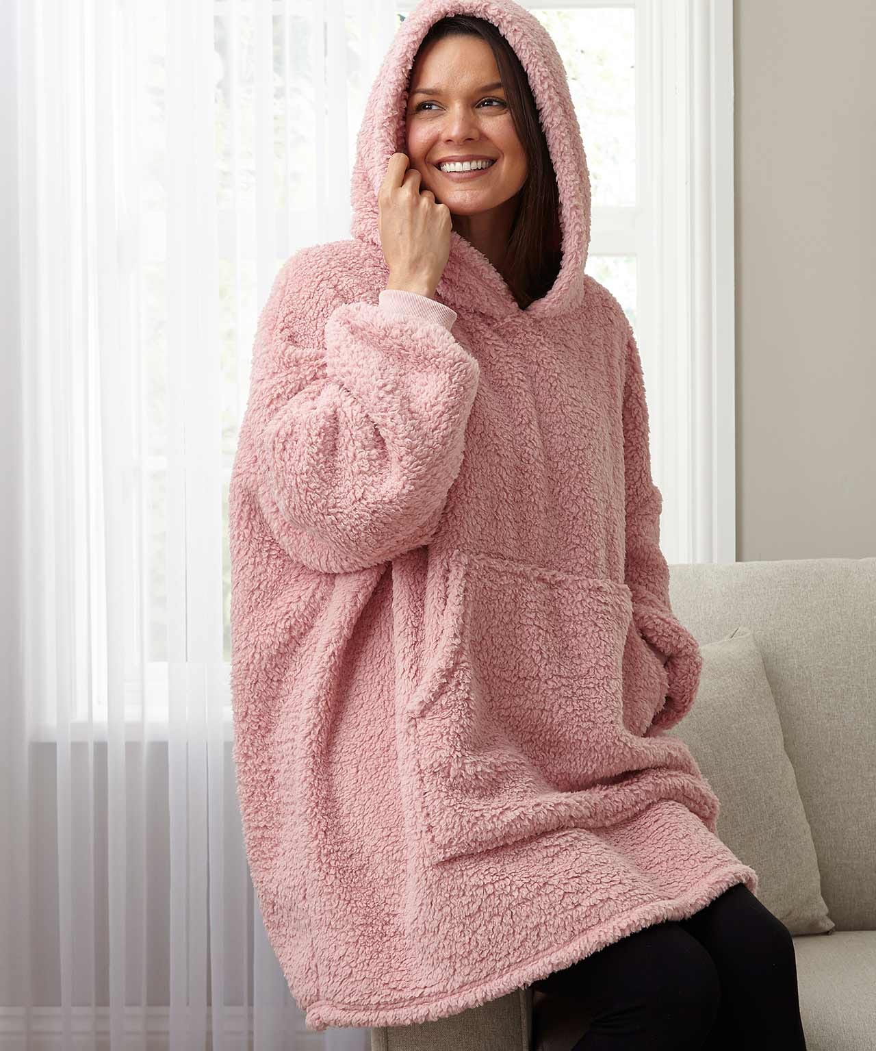 Oversized Adult Teddy Fleece Hoodie