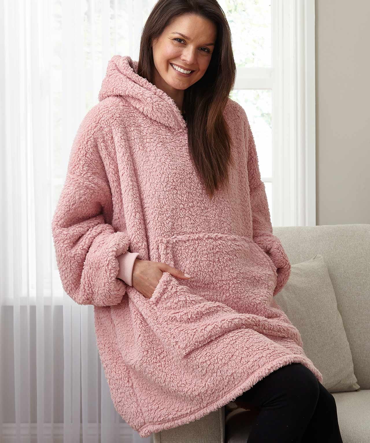 Oversized Adult Teddy Fleece Hoodie