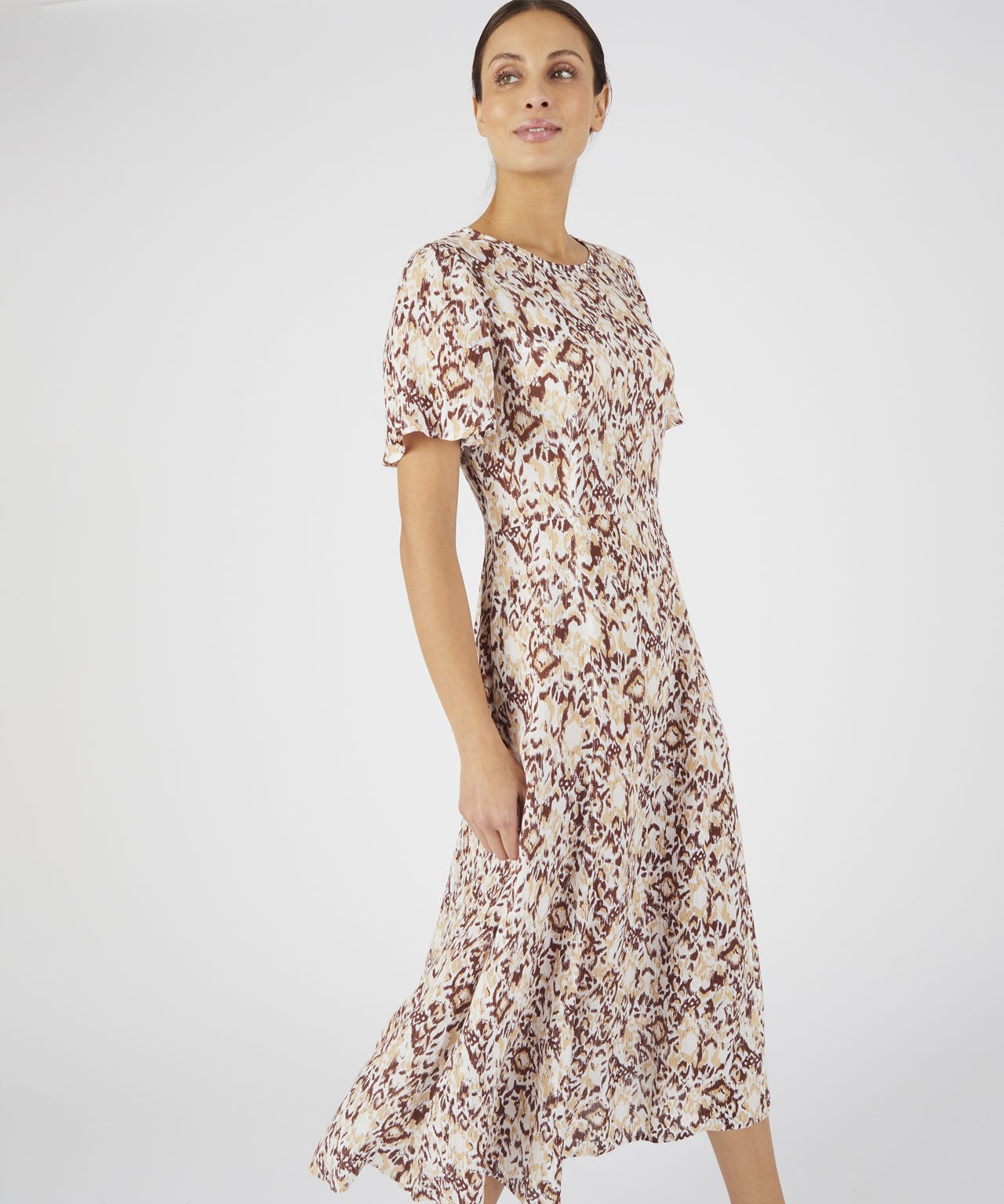 Crinkle Printed Dress