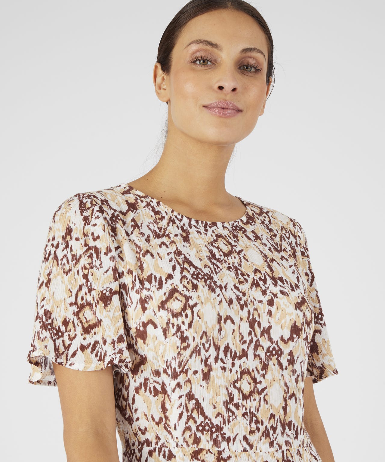 Crinkle Printed Dress