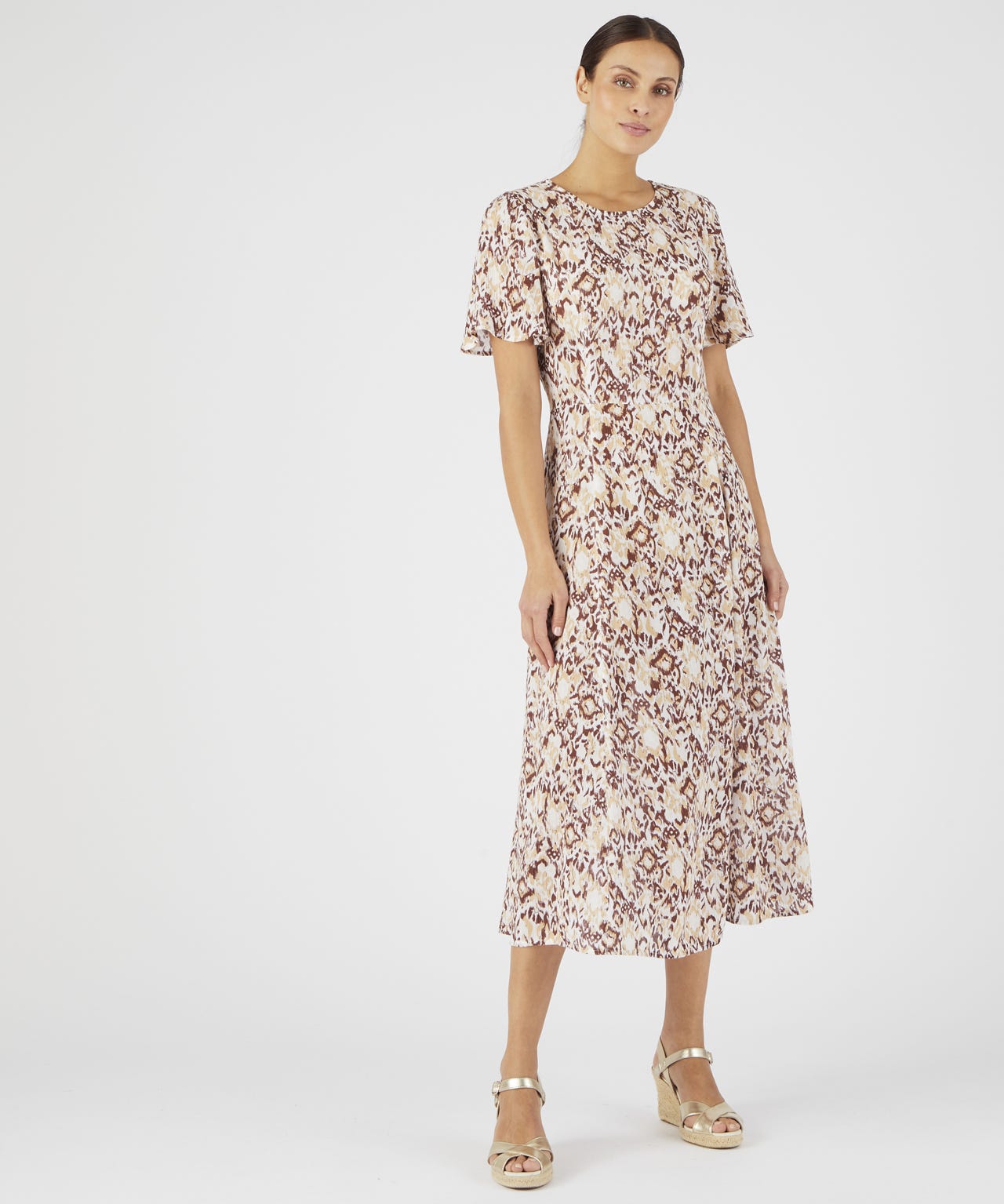 Crinkle Printed Dress