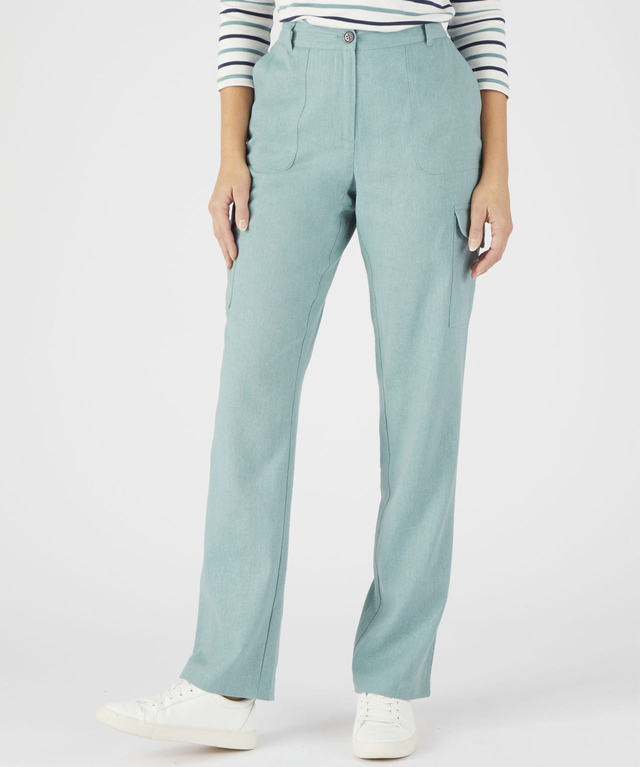 Linen Rich Cargo Trousers