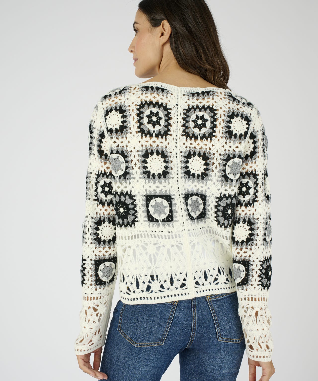 Patchwork V-Neck Cardigan