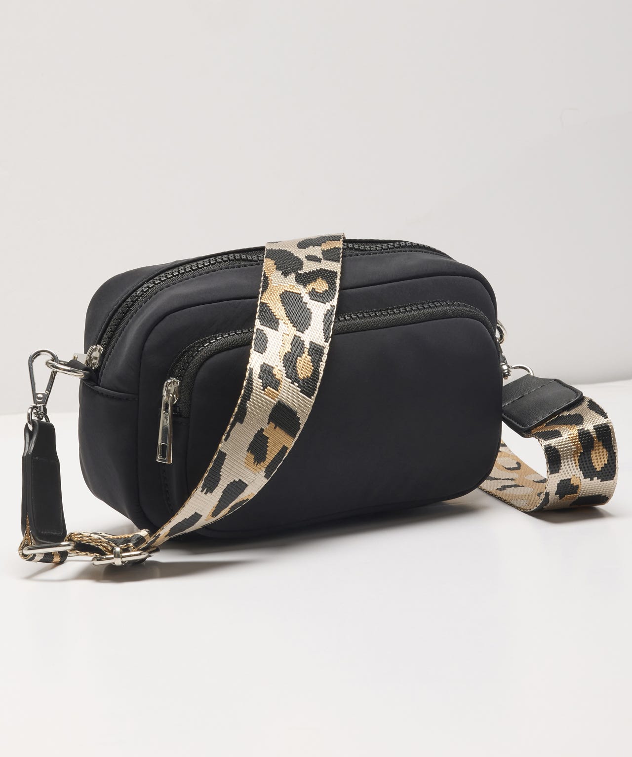 Bag with Animal Print Strap