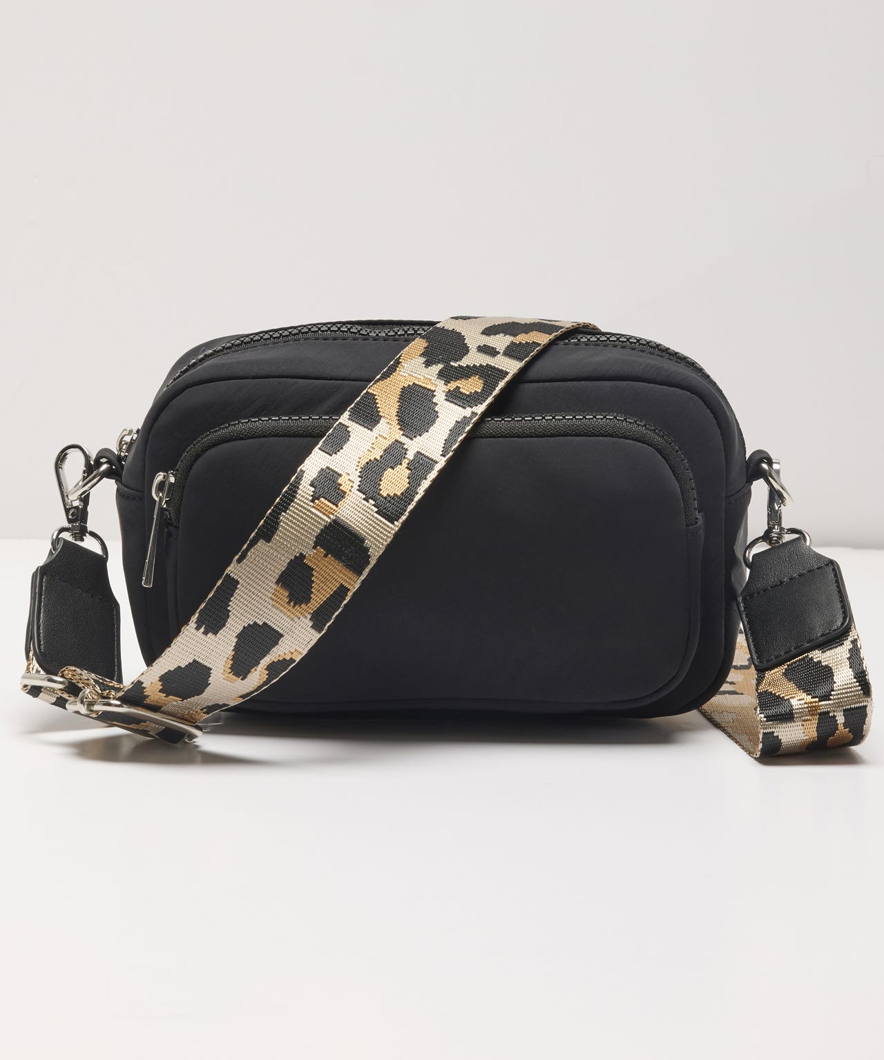 Bag with Animal Print Strap