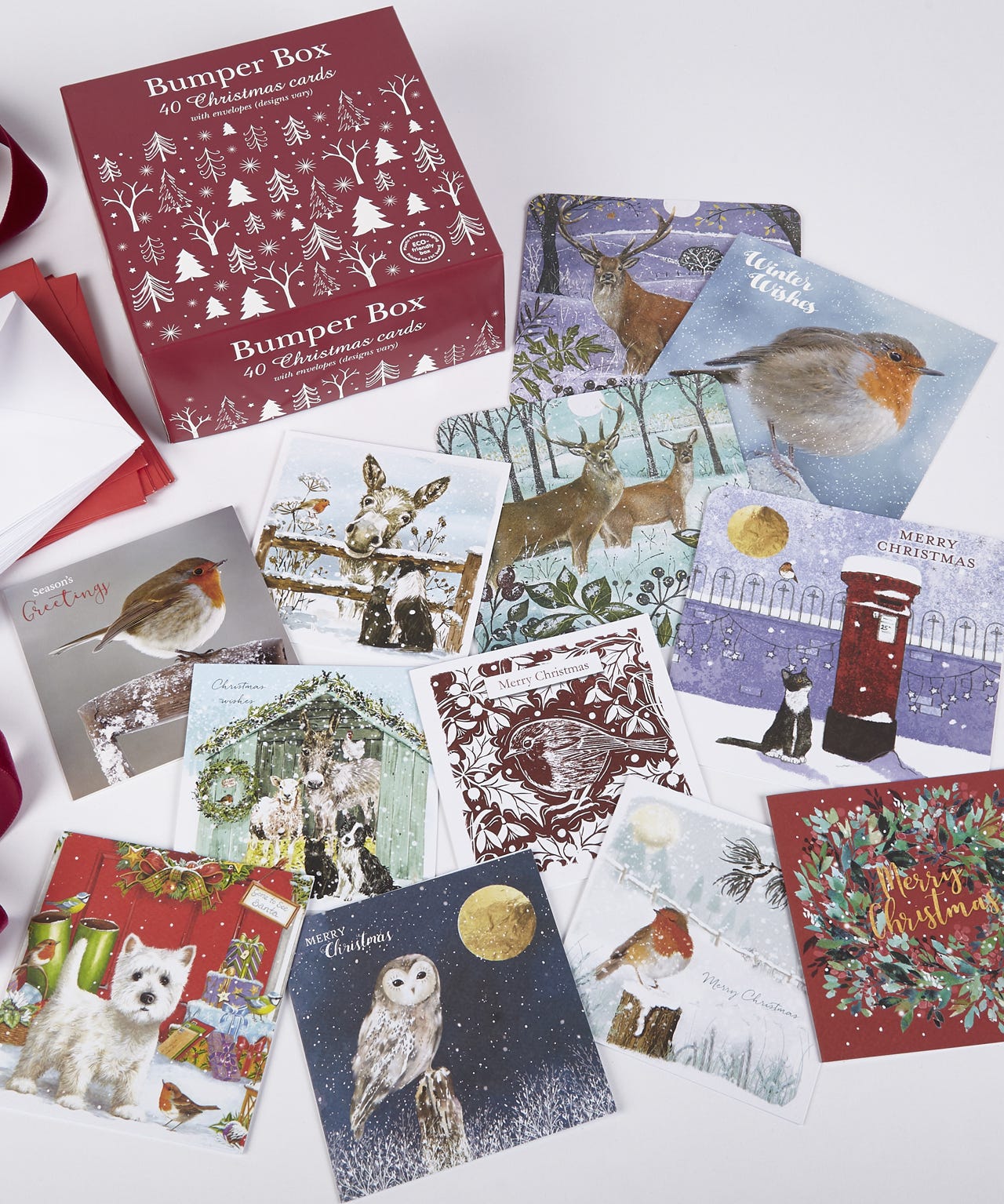 Bumper Box of 40 Christmas Cards