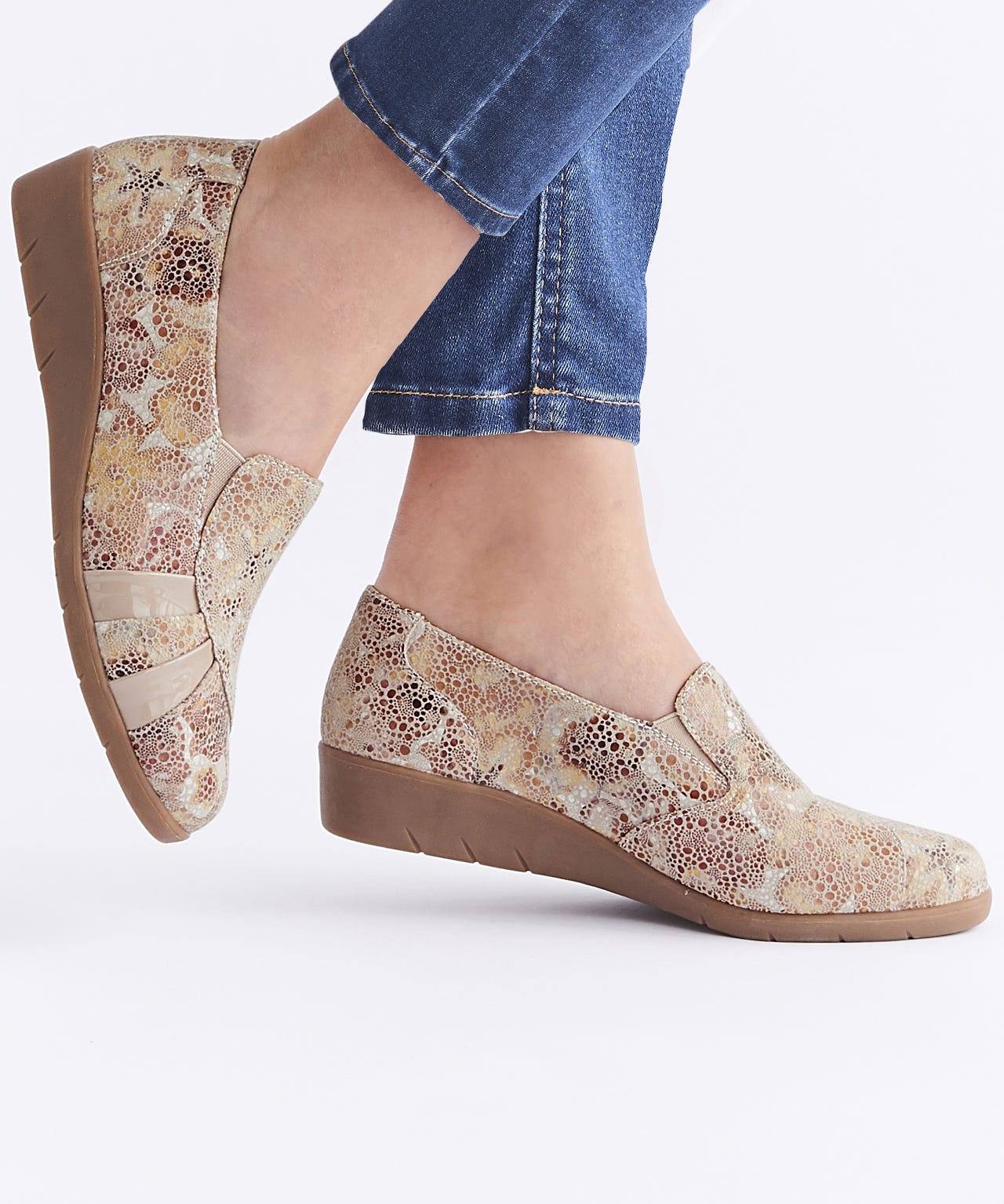 Printed Slip On Moccasin