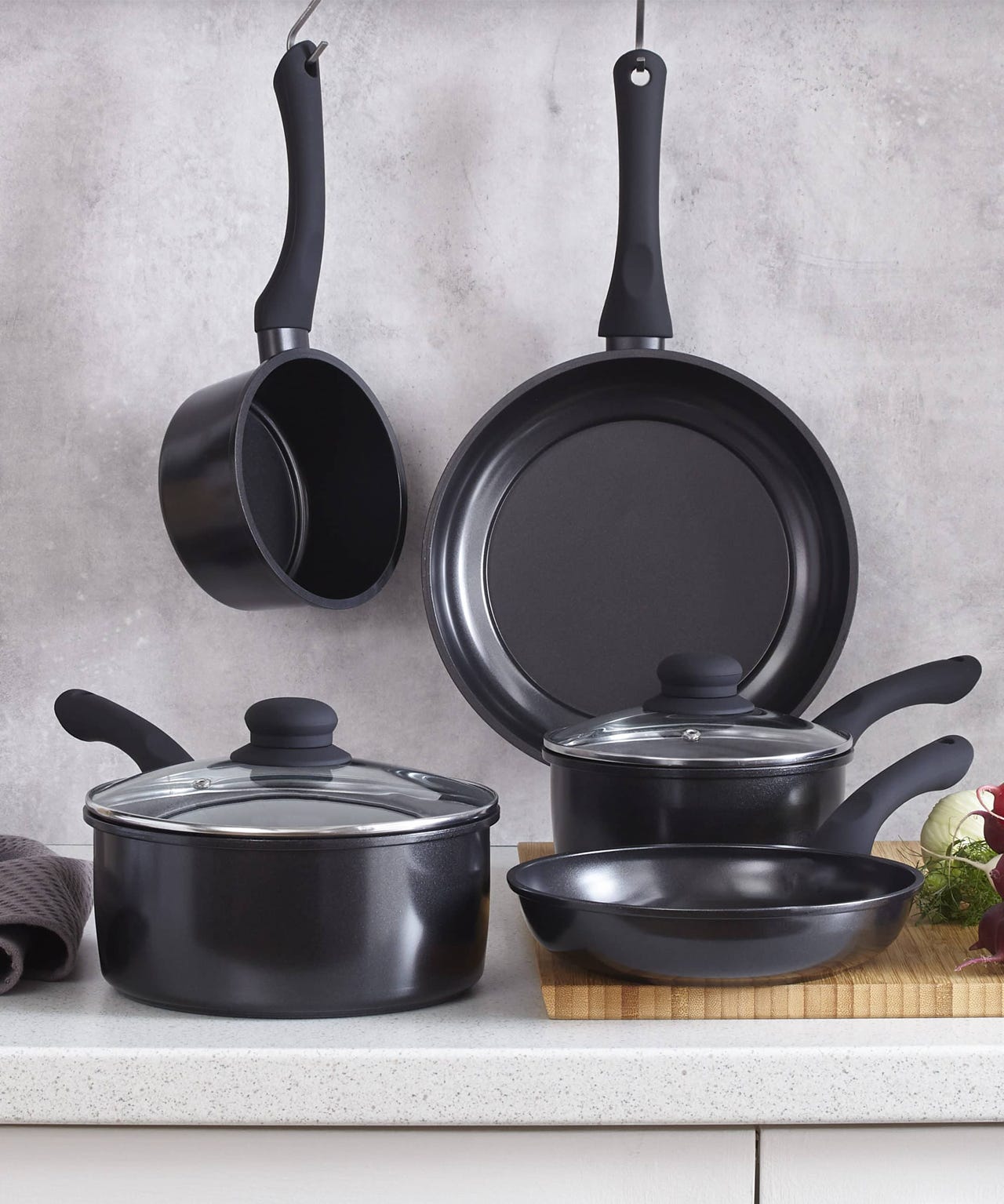 Set of 5 Carbon steel Cookware set