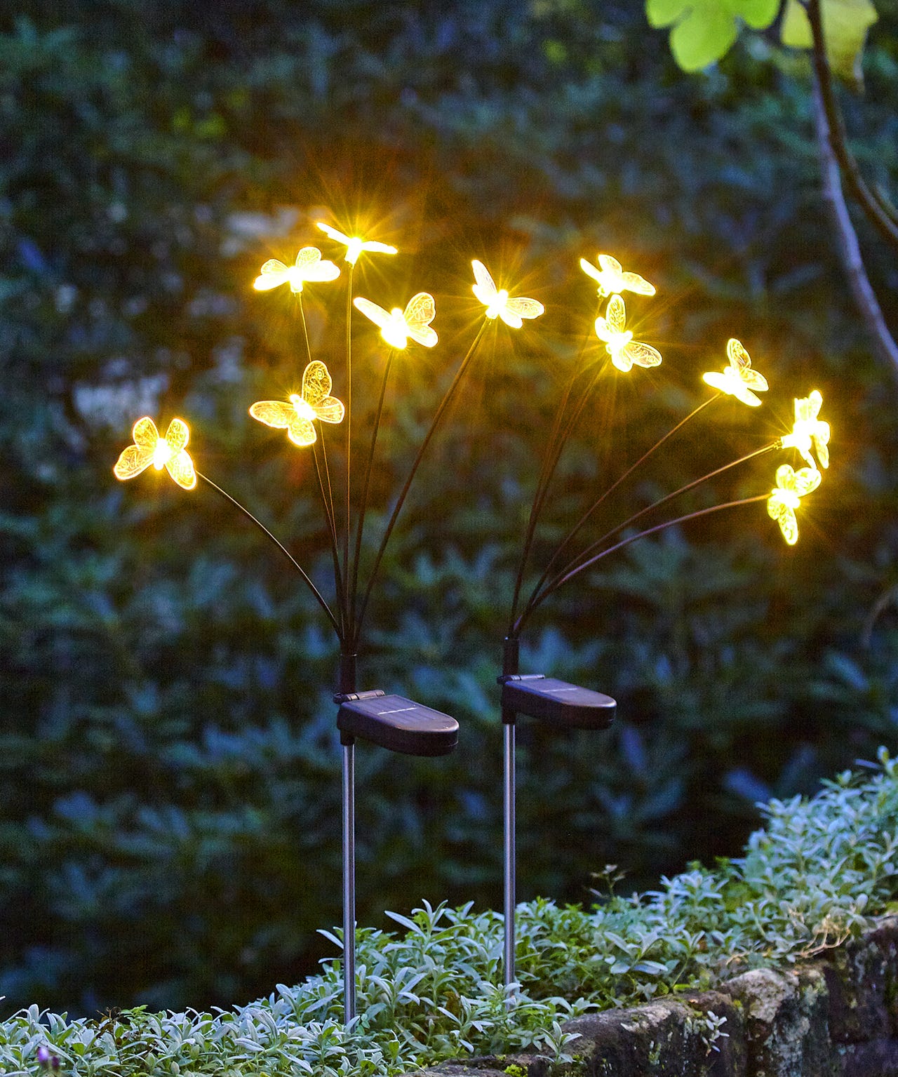 Pack of 2 Solar Butterfly Stake Lights