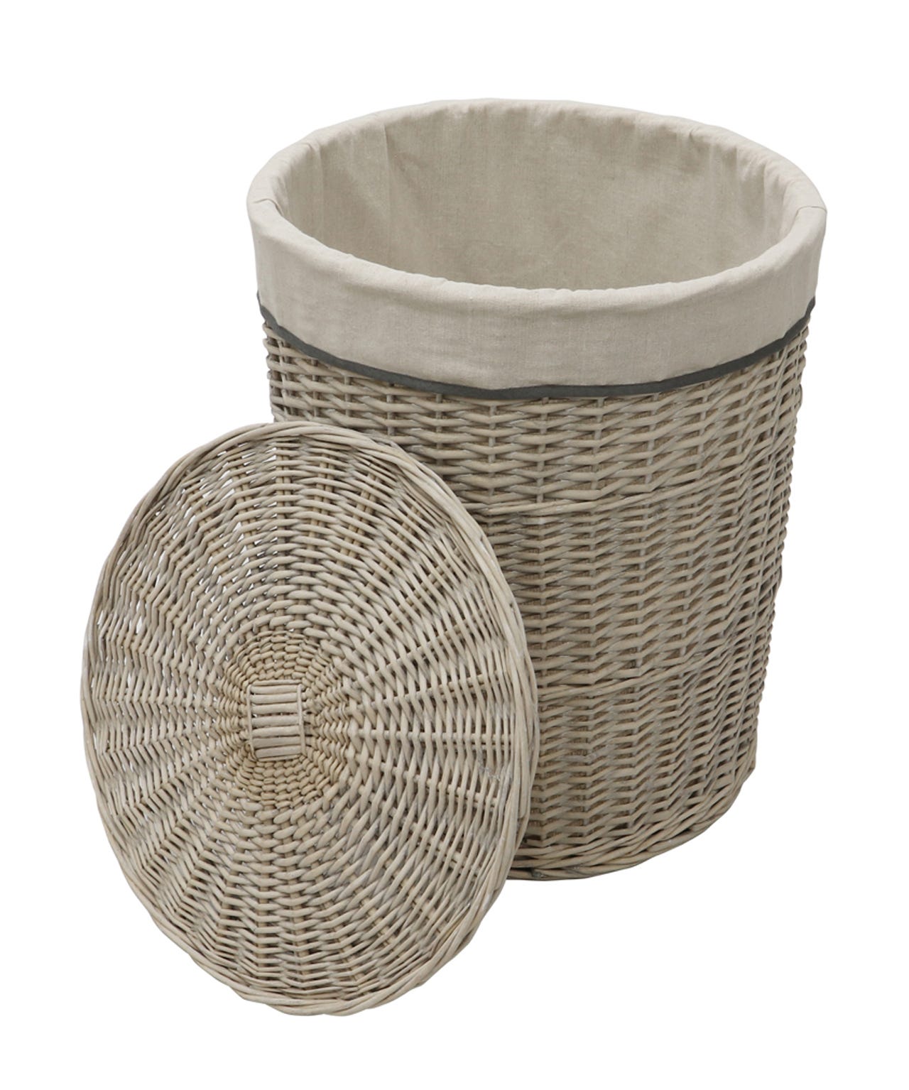 4 Round Willow Laundry Baskets & Bins