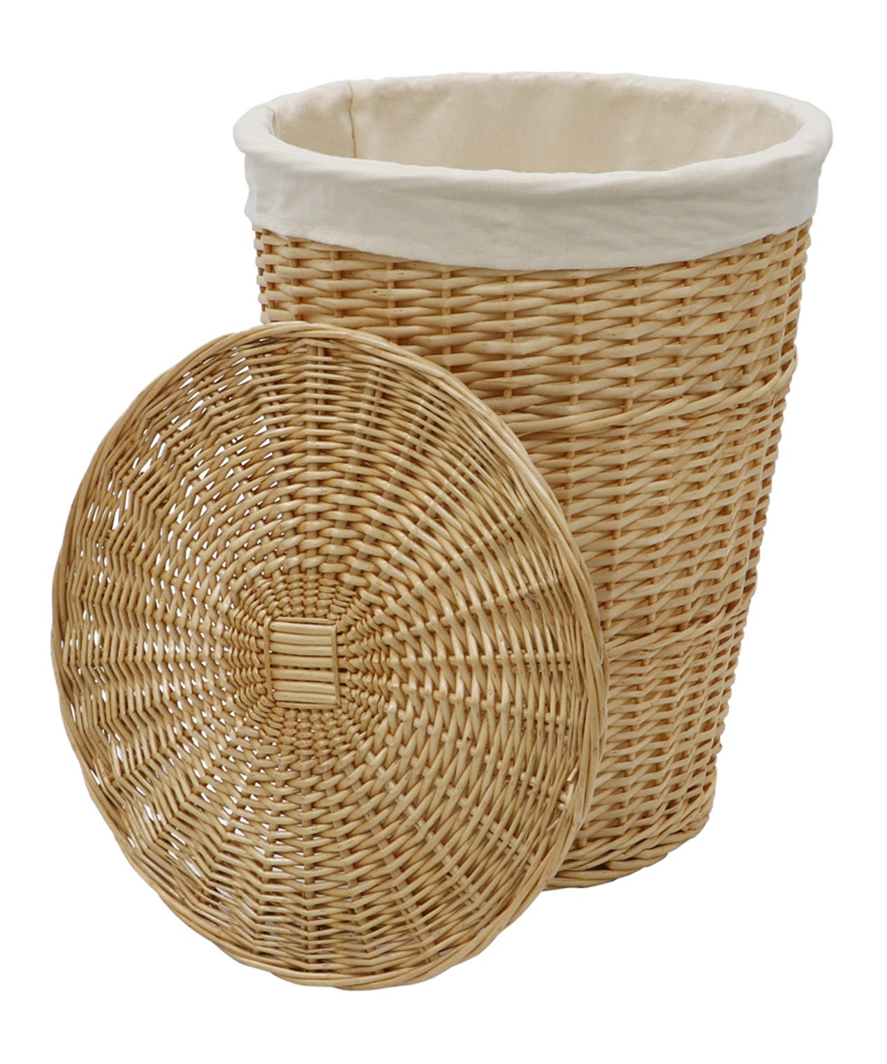 Round Willow Laundry Basket