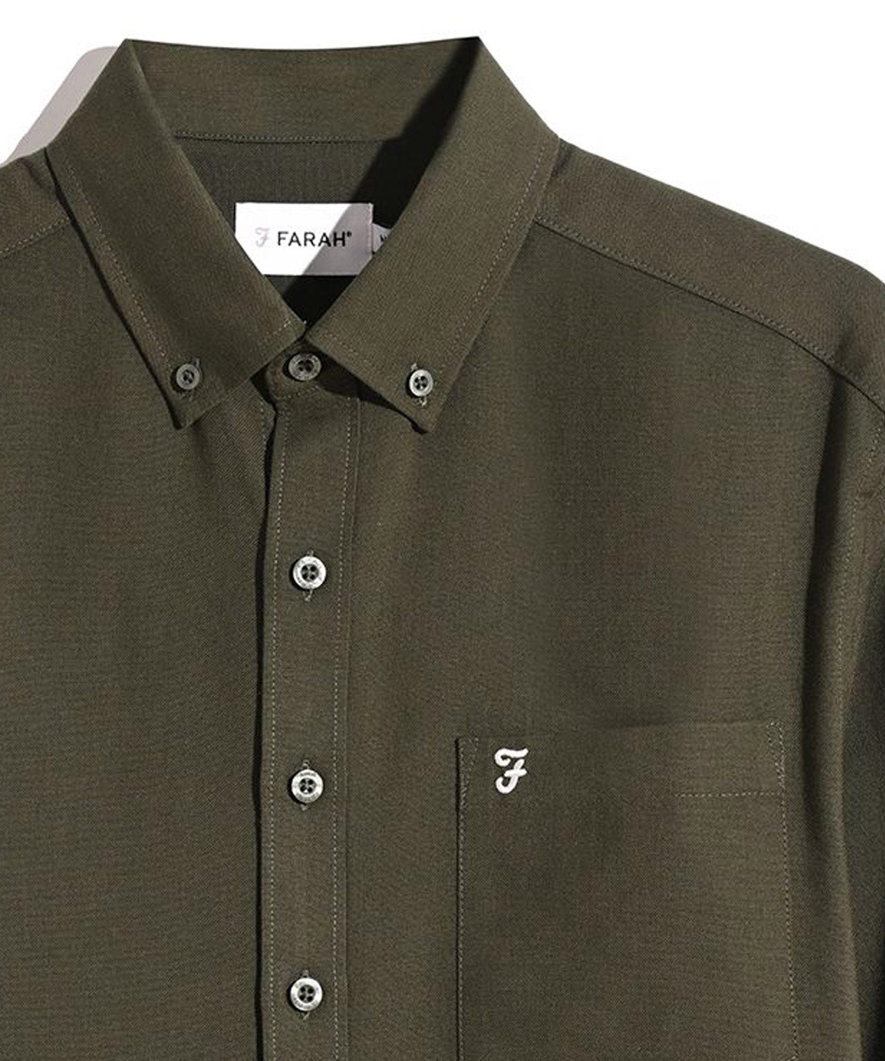 Farah Oxford Plain Long Sleeve Shirt