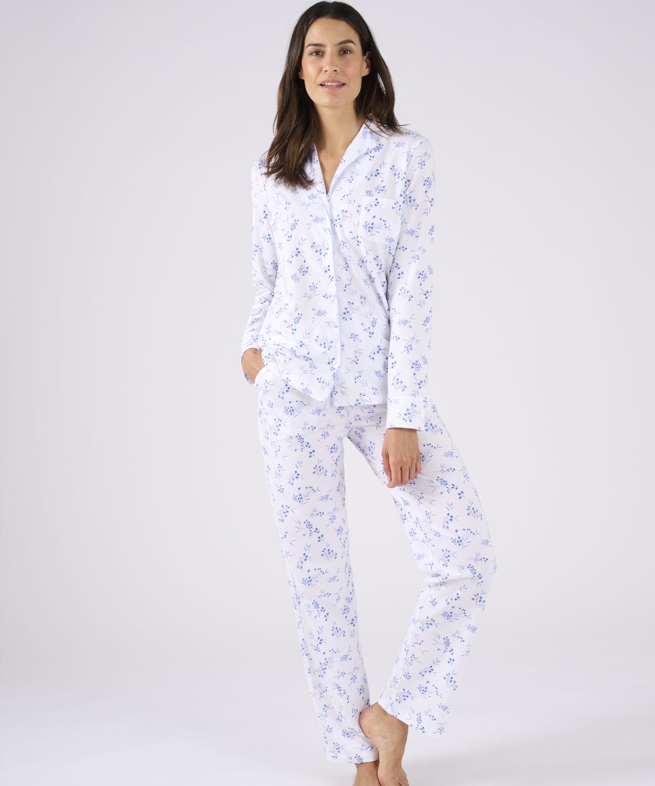 Button-through Jersey Pyjamas