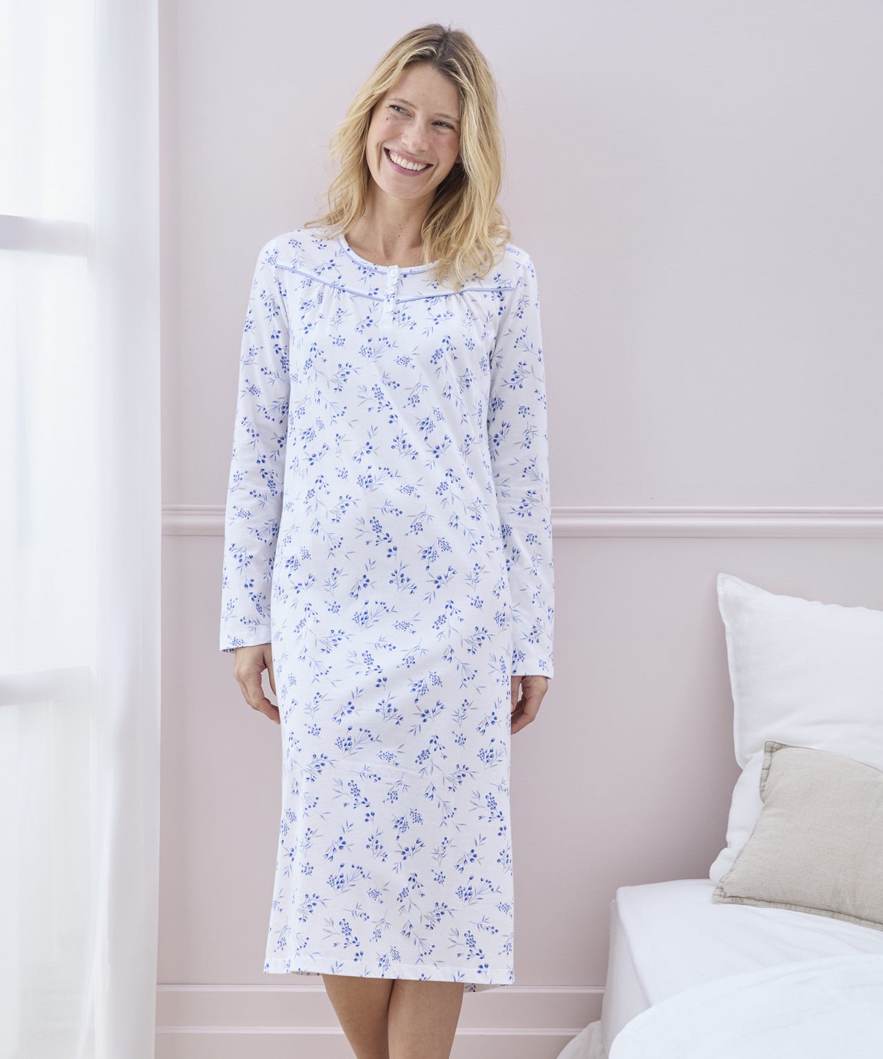 Long Sleeve Jersey Nightdress