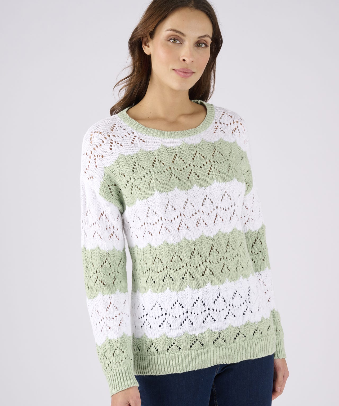 Fancy Stitch Stripe Jumper