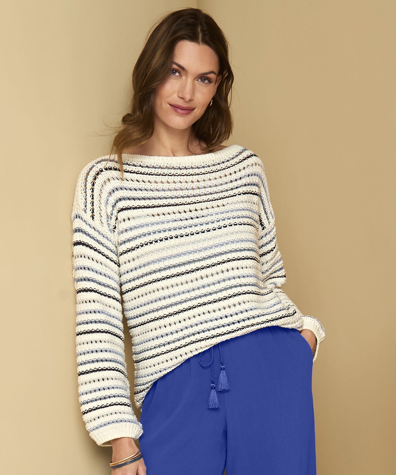 Fancy Stitch Stripe Jumper
