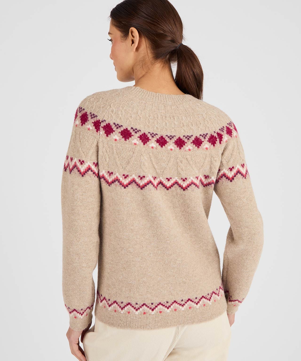 Thermolactyl Fairisle Cable Jumper