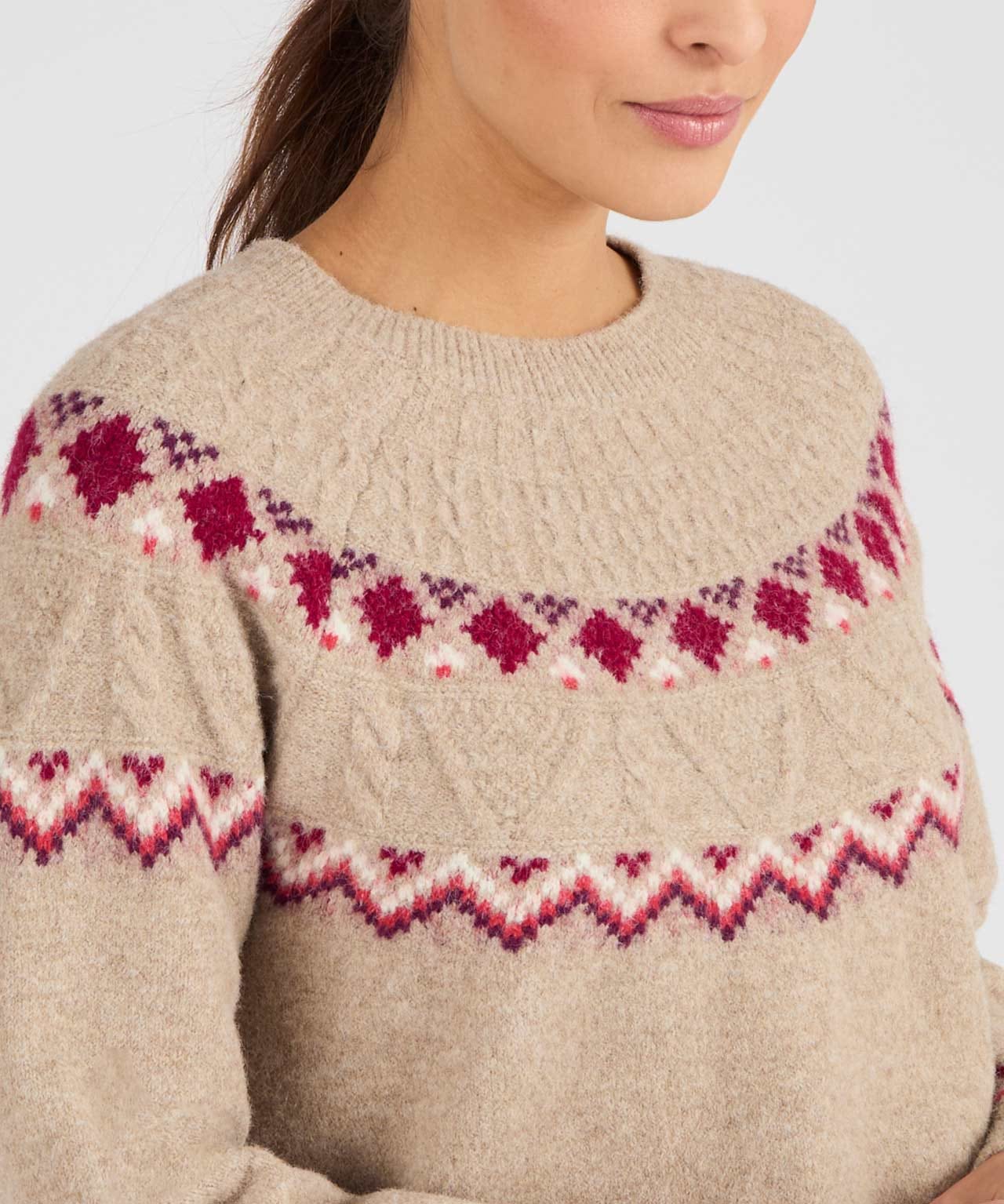 Thermolactyl Fairisle Cable Jumper