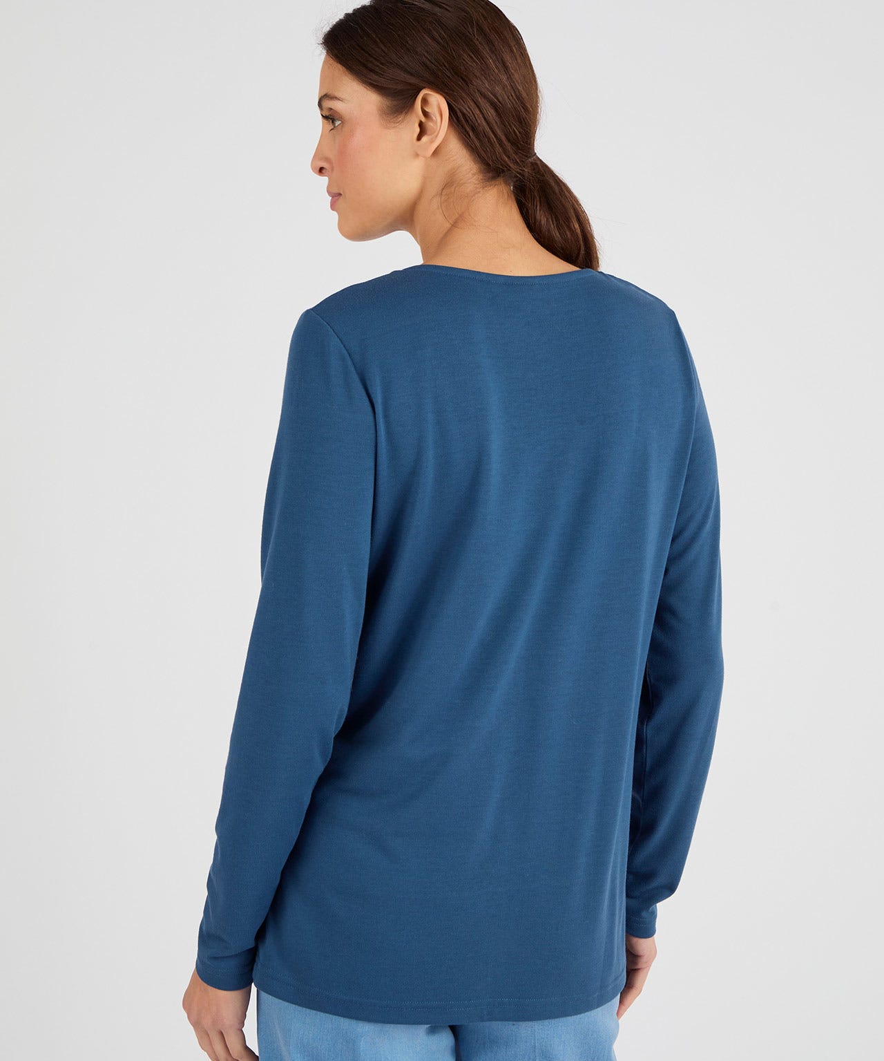 Thermolactyl Lace Trim V-neck Top