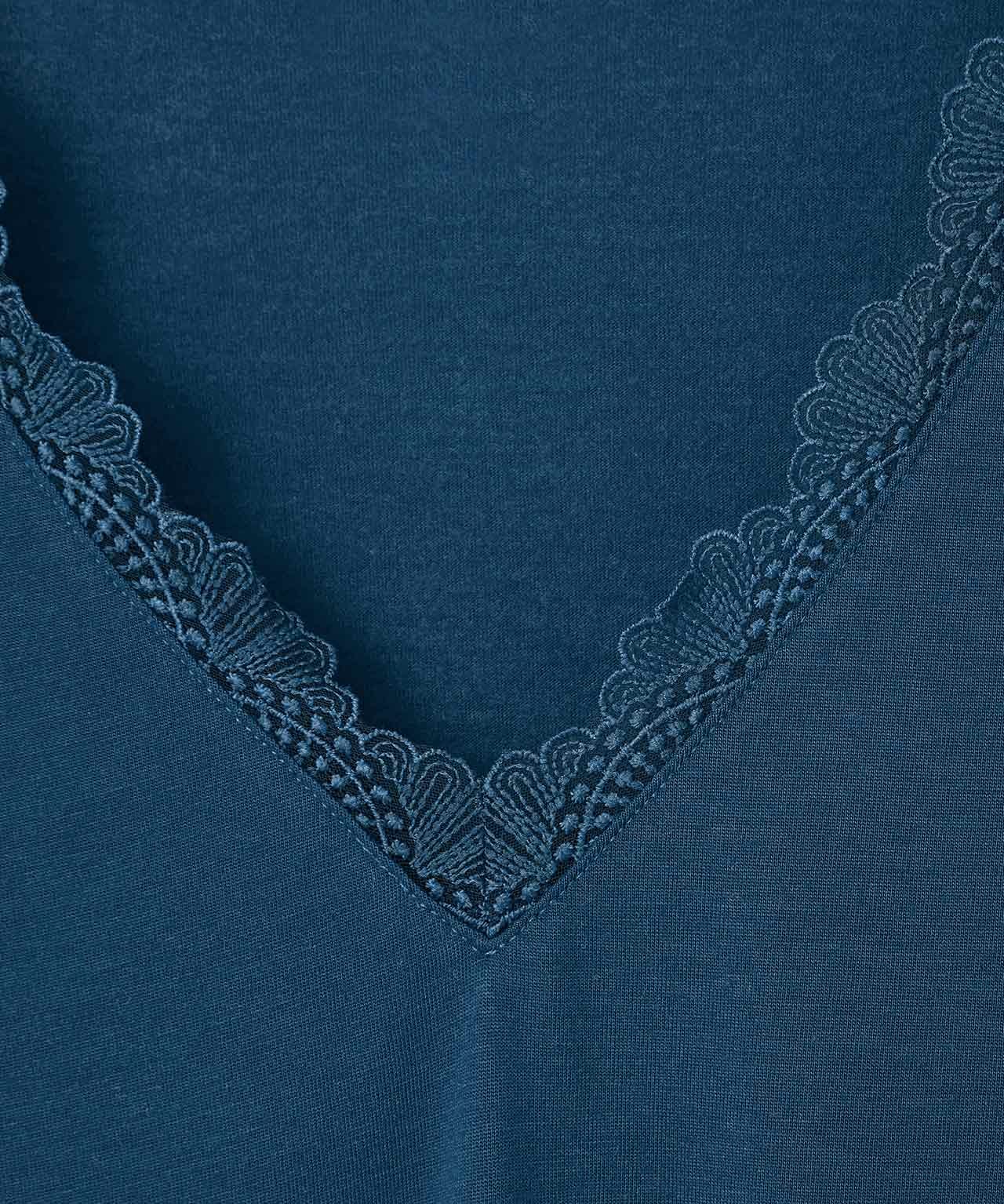 Thermolactyl Lace Trim V-neck Top