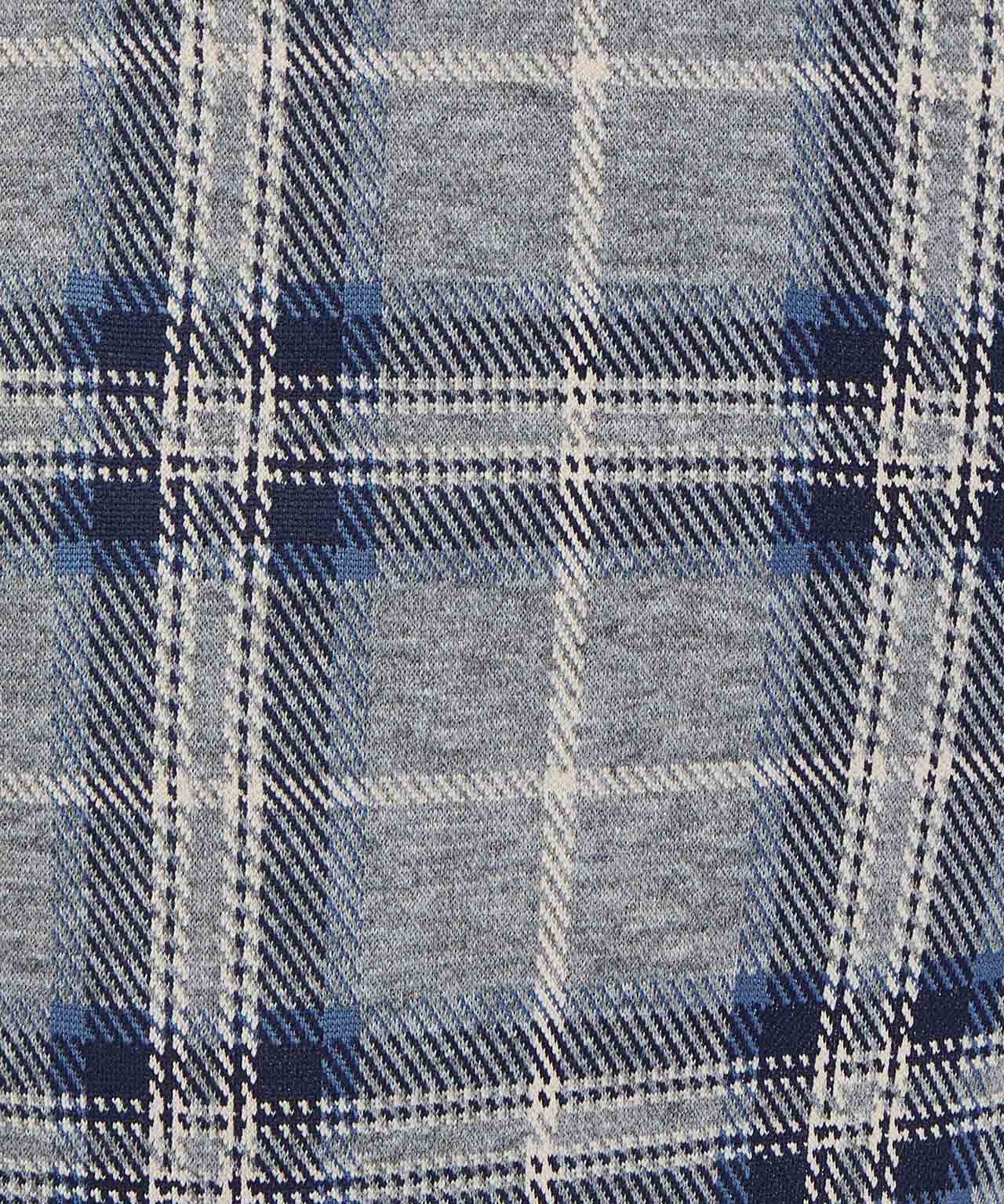 Pull-on Wide-leg Check Trousers