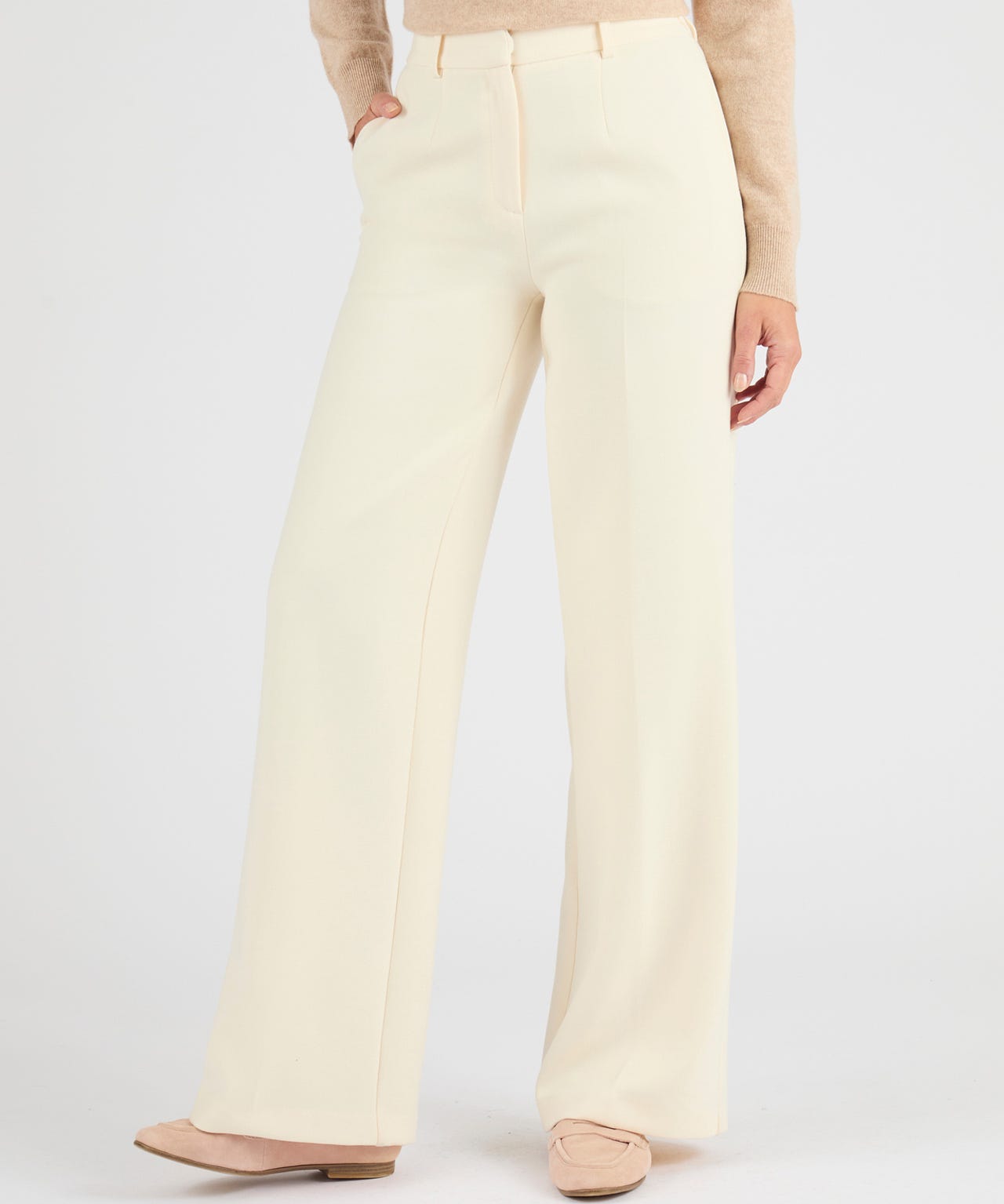 Wide Leg Tailored Trousers