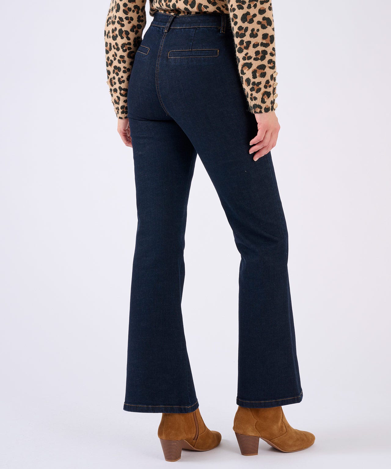 Denim Flare Trousers